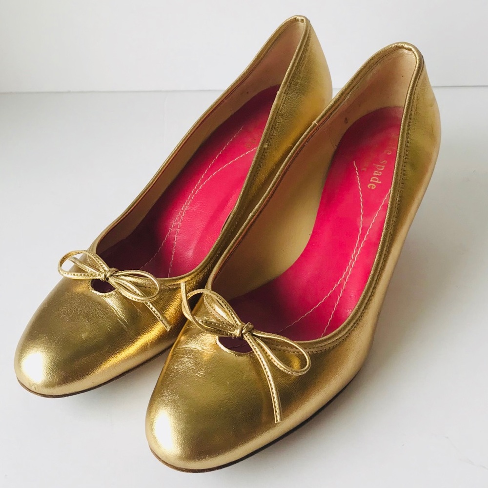 Kate spade Gold Leather Shoes Size 7B